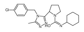 (R)-2-(4-(4-氯苄基)-5-甲基-4H-1,2,4-噻唑-3-基)-N-环己基吡咯烷-1-羧酰胺结构式