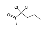 2-Hexanone,3,3-dichloro-结构式