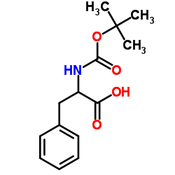 N-叔丁氧羰基-DL-苯丙氨酸结构式