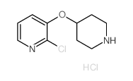 2-Chloro-3-pyridinyl 4-piperidinyl ether hydrochloride Structure