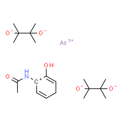 octamethyl-2,2,3,3,7,7,8,8-arsa-5-(4-hydroxy)-3-acetamidophenyl-5-spiro-(4,4)-nonane结构式