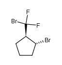 trans-1-(bromodifluoromethyl)-2-bromocyclopentane结构式