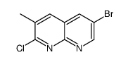 6-bromo-2-chloro-3-methyl-1,8-naphthyridine结构式