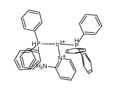 trihydrido(2-aminopyridine)bis(triphenylphosphine)iridium(III)结构式