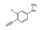 2-FLUORO-4-HYDRAZINO-BENZONITRILE Structure