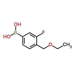 4-(乙氧基甲基)-3-氟苯基硼酸结构式