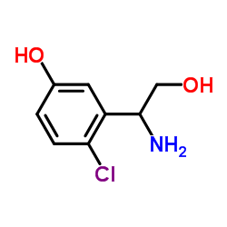 3-(1-Amino-2-hydroxyethyl)-4-chlorophenol结构式