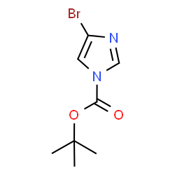 4-溴-1H-咪唑-1-羧酸叔丁酯结构式