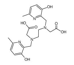 N,N'-bis(3-hydroxy-6-methyl-2-pyridylmethyl)ethylenediamine-N,N'-diacetic acid结构式