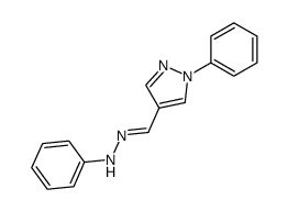1-Phenyl-4-pyrazolecarboxaldehyde phenylhydrazone结构式