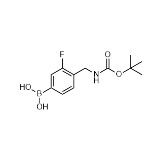(4-(((叔丁氧基羰基)氨基)甲基)-3-氟苯基)硼酸结构式