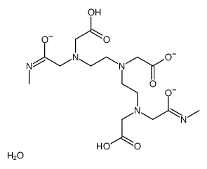 2-[bis[2-[carboxylatomethyl-[2-(methylamino)-2-oxoethyl]amino]ethyl]amino]acetate,hydrate Structure