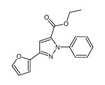ethyl 5-(furan-2-yl)-2-phenylpyrazole-3-carboxylate结构式