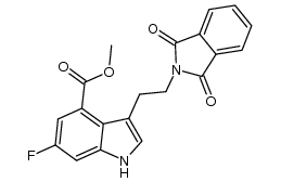 3-(2-(1,3-二氧代异吲哚啉-2-基)乙基)-6-氟-1H-吲哚-4-甲酸甲酯结构式