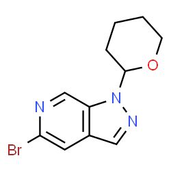 5-溴-1-(四氢-2H-吡喃-2-基)-1H-吡唑并[3,4-c]吡啶结构式