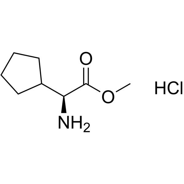 (S)-Methyl 2-amino-2-cyclopentylacetate hydrochloride Structure
