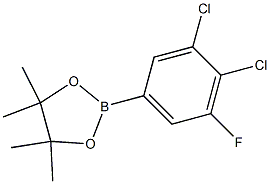 2-(3,4-二氯-5-氟苯基)-4,4,5,5-四甲基-1,3,2-二氧硼烷结构式
