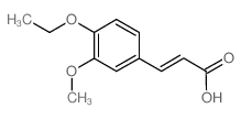 (E)-3-(4-乙氧基-3-甲氧基苯基)丙烯酸结构式