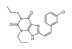 8-[(E)-2-(3-chlorophenyl)ethenyl]-1,3-dipropyl-7H-purine-2,6-dione结构式