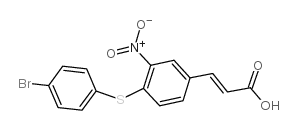 3-[4-[(4-溴苯基)硫代]-3-硝基苯基]丙烯酸结构式