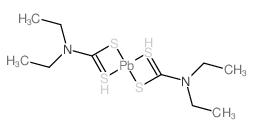 Lead,bis(N,N-diethylcarbamodithioato-kS,kS')-, (T-4)- Structure