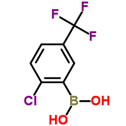 2-氯-5-(三氟甲基)苯硼酸结构式