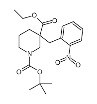 1-TERT-BUTYL 3-ETHYL 3-(2-NITROBENZYL)PIPERIDINE-1,3-DICARBOXYLATE结构式