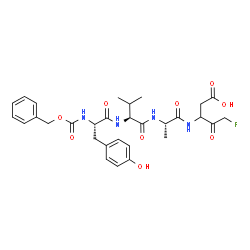 Z-Tyr-Val-Ala-DL-Asp-fluoromethylketone结构式