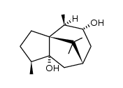 1,4,9,9-Tetramethyl-5,8a-dihydroxy-1,2,4,5,6,7,8,8a-octahydro-3H-3a,7-methano-azulen结构式
