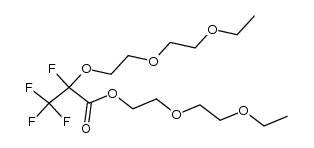 2-(2-ethoxyethoxy)ethyl 2-(2-(2-ethoxyethoxy)ethoxy)-2,3,3,3-tetrafluoropropanoate结构式