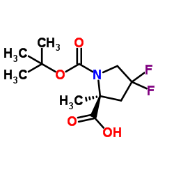 N-Boc-4,4-二氟-L-脯氨酸甲酯结构式