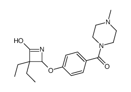 3,3-diethyl-4-[4-(4-methylpiperazine-1-carbonyl)phenoxy]azetidin-2-one Structure
