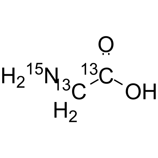 甘氨酸-13C2,15N结构式