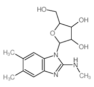 Benzimidazole,5,6-dimethyl-2-(methylamino)-1-b-D-ribofuranosyl- (8CI)结构式