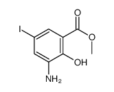 3-Amino-5-iodo-2-hydroxybenzoic acid methyl ester structure