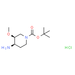 (3S,4R)-4-氨基-3-甲氧基哌啶-1-羧酸叔丁酯盐酸盐结构式
