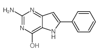 2-AMINO-6-PHENYL-5H-PYRROLO[3,2-D]PYRIMIDIN-4-OL Structure