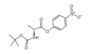 N-叔丁氧羰基-L-丙氨酸 4-硝基苯酯结构式