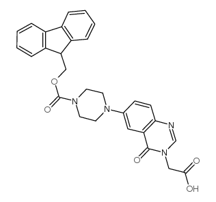 2-(6-(4-(((9H-芴-9-基)甲氧基)羰基)哌嗪-1-基)-4-氧代喹唑啉-3(4H)-基)乙酸图片