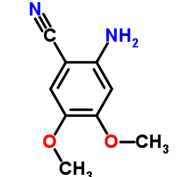 2-氨基-4,5-二甲氧基苯腈结构式