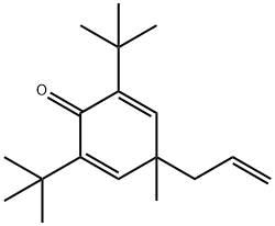 2,6-Di-tert-butyl-4-methyl-4-allyl-cyclohexa-2,5-dien-1-one结构式