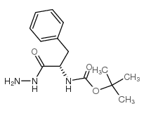 N-(叔丁氧羰基)-L-苯丙氨酸酰肼结构式