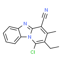 1-chloro-2-ethyl-3-methylbenzo[4,5]imidazo[1,2-a]pyridine-4-carbonitrile结构式
