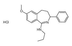 7-methoxy-3-phenyl-N-propyl-4,5-dihydro-3H-2-benzazepin-1-amine,hydrochloride结构式