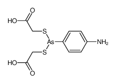 [(4-amino-phenyl)-arsanediyldimercapto]-di-acetic acid结构式
