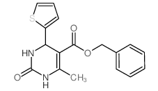 6-甲基-2-氧代-4-(2-噻吩)-1,2,3,4-四氢嘧啶-5-羧酸苄酯结构式