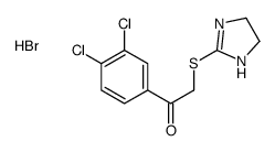 1-(3,4-dichlorophenyl)-2-(4,5-dihydro-1H-imidazol-1-ium-2-ylsulfanyl)ethanone,bromide Structure