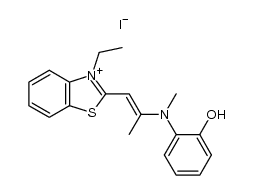3-ethyl-2-[2-(2-hydroxy-N-methyl-anilino)-propenyl]-benzothiazolium, iodide结构式