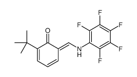 2-tert-butyl-6-[(2,3,4,5,6-pentafluoroanilino)methylidene]cyclohexa-2,4-dien-1-one结构式