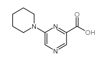 6-piperidin-1-ylpyrazine-2-carboxylic acid Structure